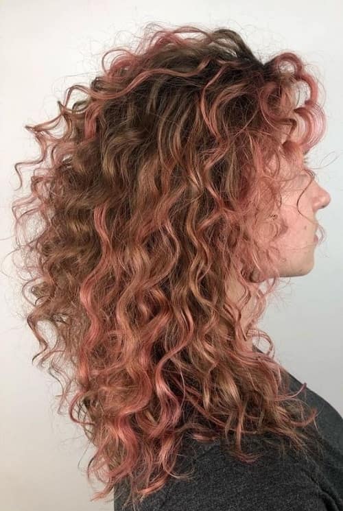 Rose Gold Peekaboo Highlights - peekaboo hair curly - Hair Rose Gold Pink Peekaboo Hair