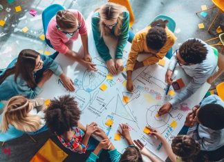 The Importance of Detailed Account Planning Employees using mind mapping for effective account planning that includes a timeline of strategic actions.