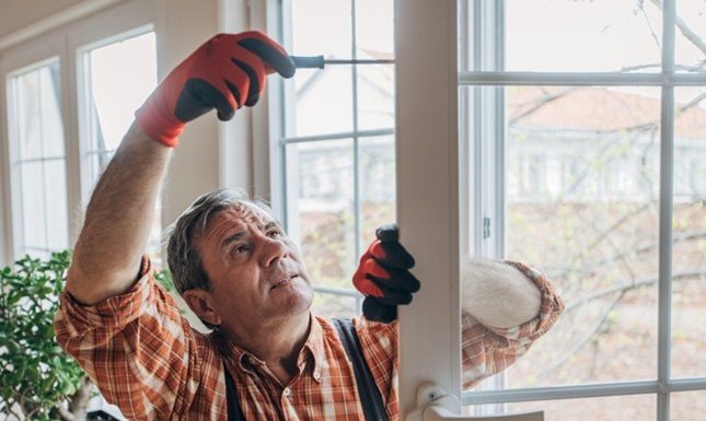 Best Time for Window Replacement a repair man replacing windows
